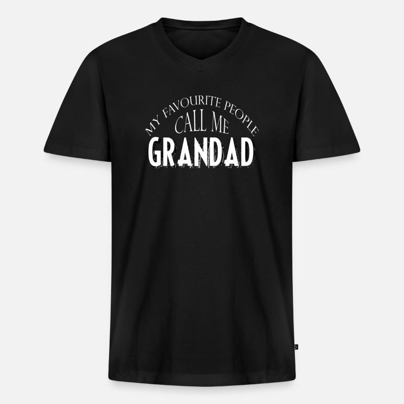 OPA - Männer Premium Bio T-Shirt mit V-Ausschnitt - Schwarz