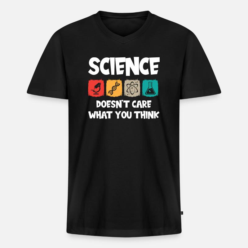 Science - Männer Premium Bio T-Shirt mit V-Ausschnitt - Schwarz
