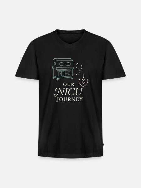 Neonatalafdeling Forældre Stolthed Præemie Kriger Nyfødt - Premium økologisk T-shirt med V-hals til mænd - sort