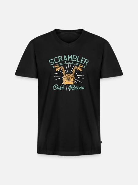 Chopper, Scrambler, Ape T-Shirt - Men's Premium Organic T-shirt with V-neck - black