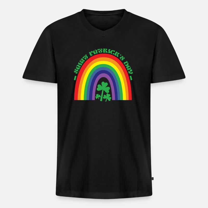 St. Patrick's Day - Männer Premium Bio T-Shirt mit V-Ausschnitt - Schwarz