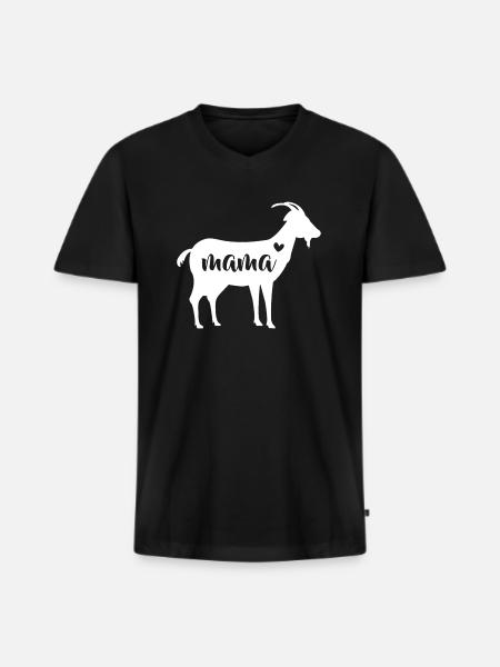 Goat Mothers Day Mama Farm Mom Lover Gift Women - Men's Premium Organic T-shirt with V-neck - black