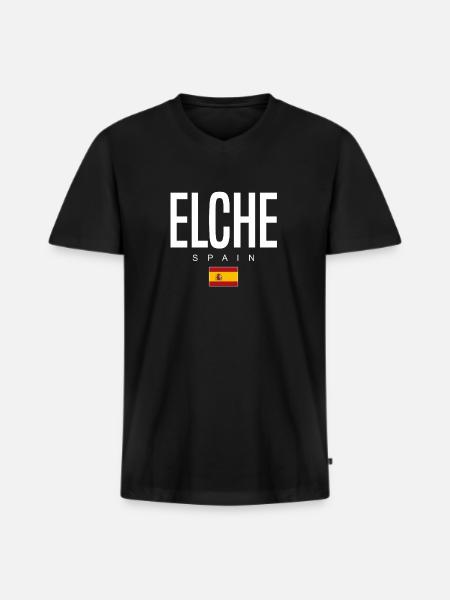 Elche, Espagne - T-shirt encolure en V Premium bio Homme - noir