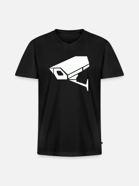 Surveillance camera - Men's Premium Organic T-shirt with V-neck - black