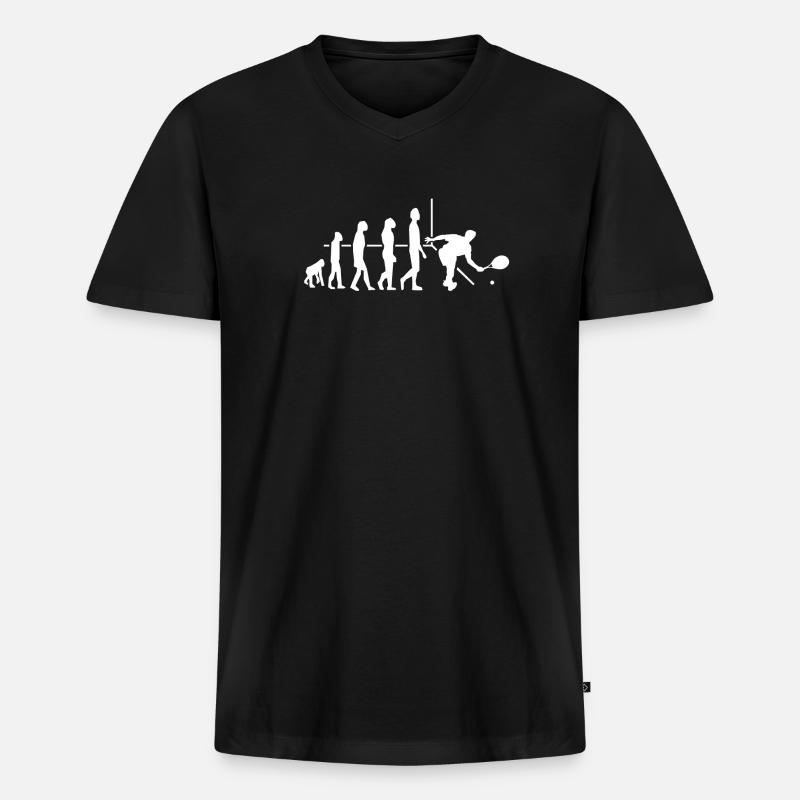 Squash Evolution - T-shirt encolure en V Premium bio Homme - noir