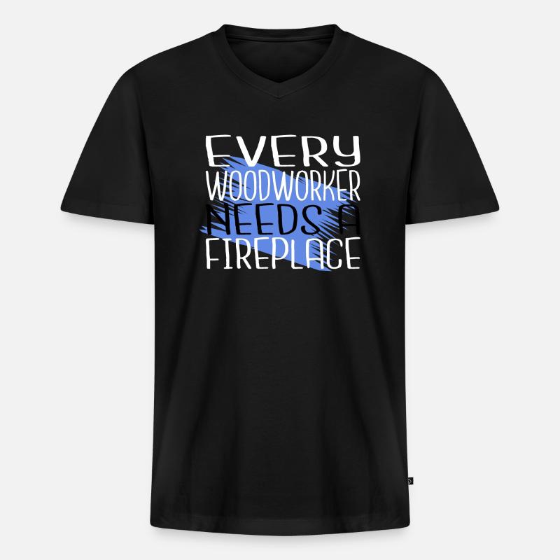 present gift idea lumberman - Männer Premium Bio T-Shirt mit V-Ausschnitt - Schwarz