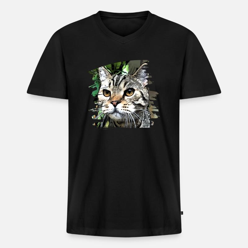 Süsse bkh - Männer Premium Bio T-Shirt mit V-Ausschnitt - Schwarz