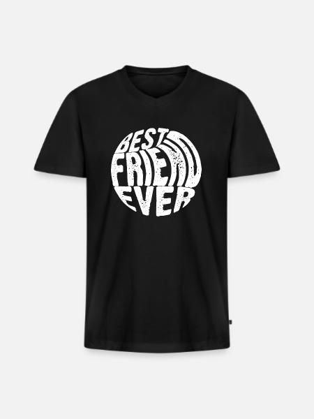 Best friend ever. - Men's Premium Organic T-shirt with V-neck - black