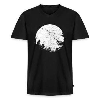 Großer Bär Wagen Sternbild Konstellation - Männer Premium Bio T-Shirt mit V-Ausschnitt - Schwarz - Vorne - Nico (187cm)