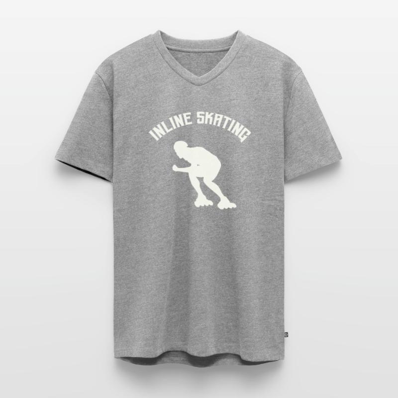 Inline Skating Männer Premium Bio T-Shirt mit V-Ausschnitt
