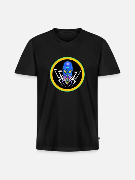 alien circle 02 - T-shirt encolure en V Premium bio Homme - noir