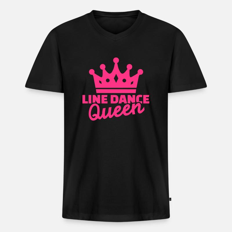 Line dance - Männer Premium Bio T-Shirt mit V-Ausschnitt - Schwarz
