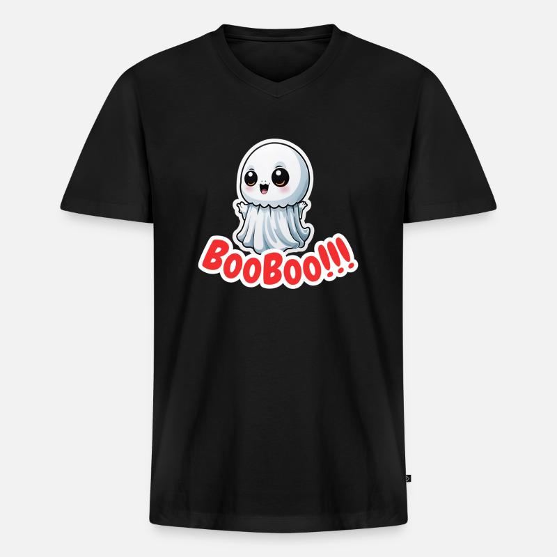 Booboo!!! - Männer Premium Bio T-Shirt mit V-Ausschnitt - Schwarz