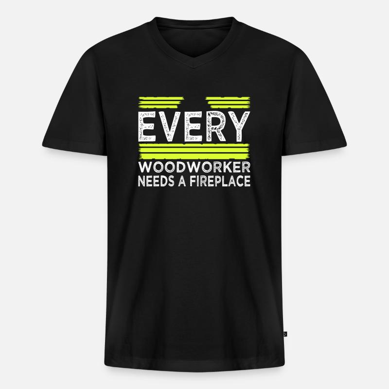 cabinetmaker tools cutter forestry - Männer Premium Bio T-Shirt mit V-Ausschnitt - Schwarz
