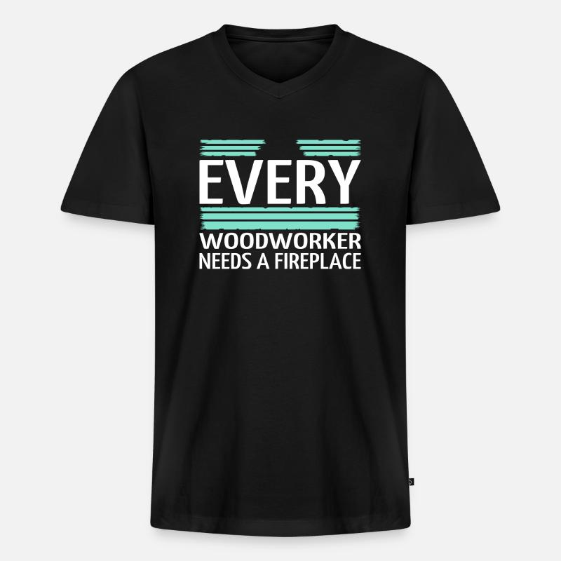 the carpenters apprentice birthday - Männer Premium Bio T-Shirt mit V-Ausschnitt - Schwarz