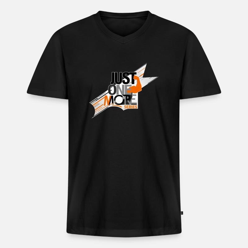 noch eine Serie - Männer Premium Bio T-Shirt mit V-Ausschnitt - Schwarz