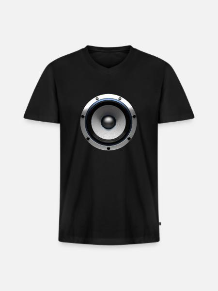 Speakers - Men's Premium Organic T-shirt with V-neck - black