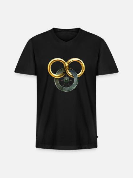 The Wheel of Time - Men's Premium Organic T-shirt with V-neck - black