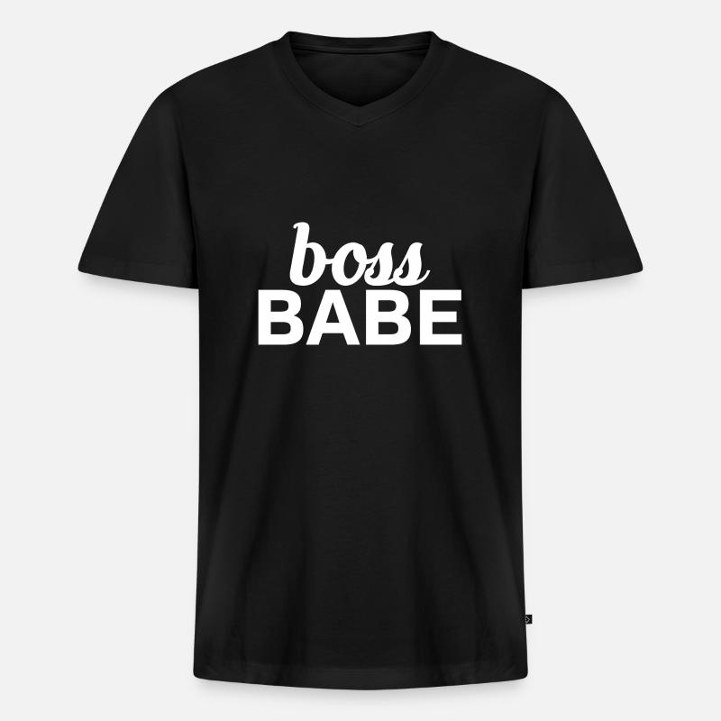 Boss Babe Chef Geschenk - Männer Premium Bio T-Shirt mit V-Ausschnitt - Schwarz