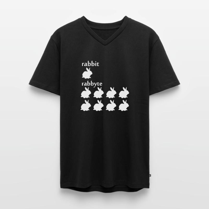Programmierer Informatiker byte Rabbit Geschenk Männer Premium Bio T-Shirt mit V-Ausschnitt