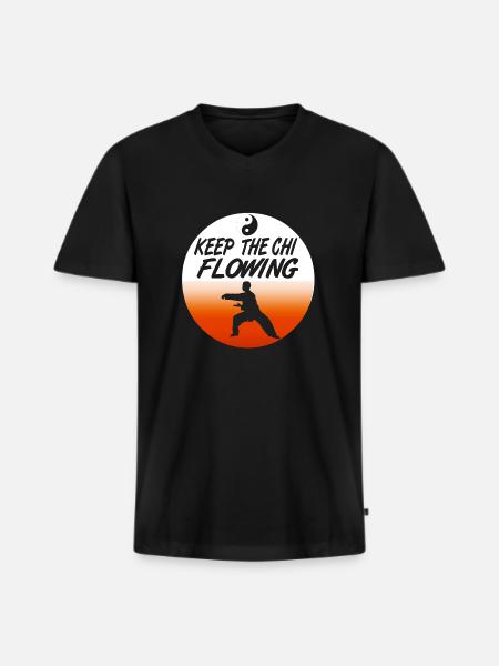 Tai Chi - Men's Premium Organic T-shirt with V-neck - black