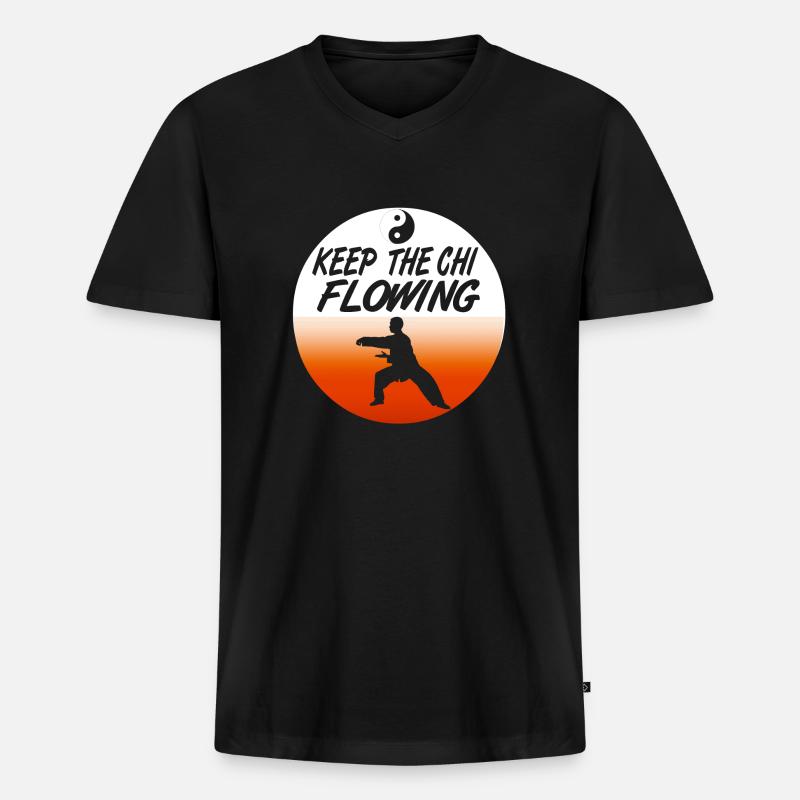 Tai Chi - Männer Premium Bio T-Shirt mit V-Ausschnitt - Schwarz