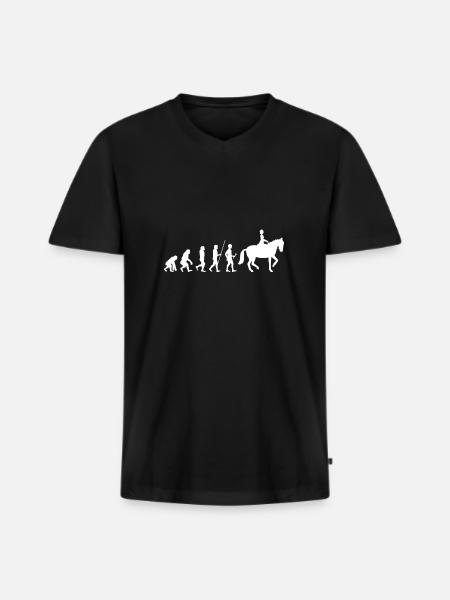 Equestrian Equestrian Evolution Gift - Men's Premium Organic T-shirt with V-neck - black