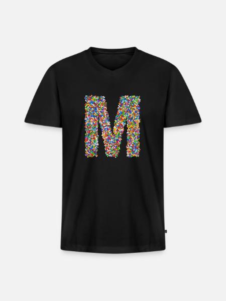 M - Men's Premium Organic T-shirt with V-neck - black