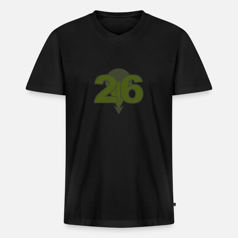FschJgRgt 26 - Männer Premium Bio T-Shirt mit V-Ausschnitt - Schwarz