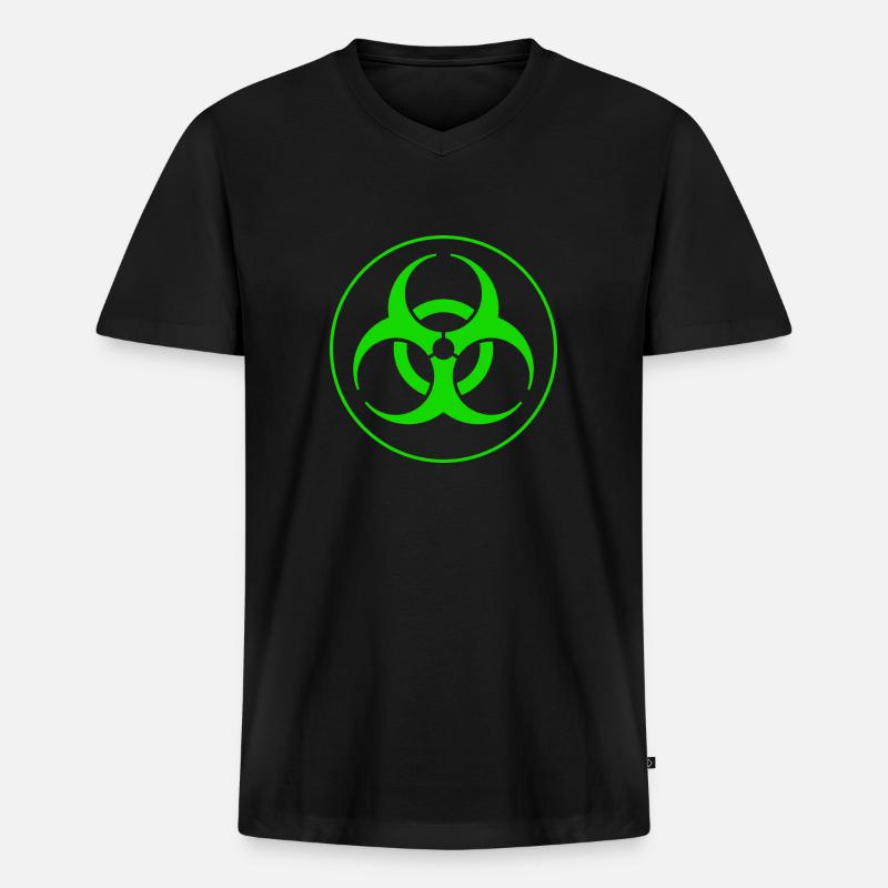 Biohazard - Männer Premium Bio T-Shirt mit V-Ausschnitt - Schwarz