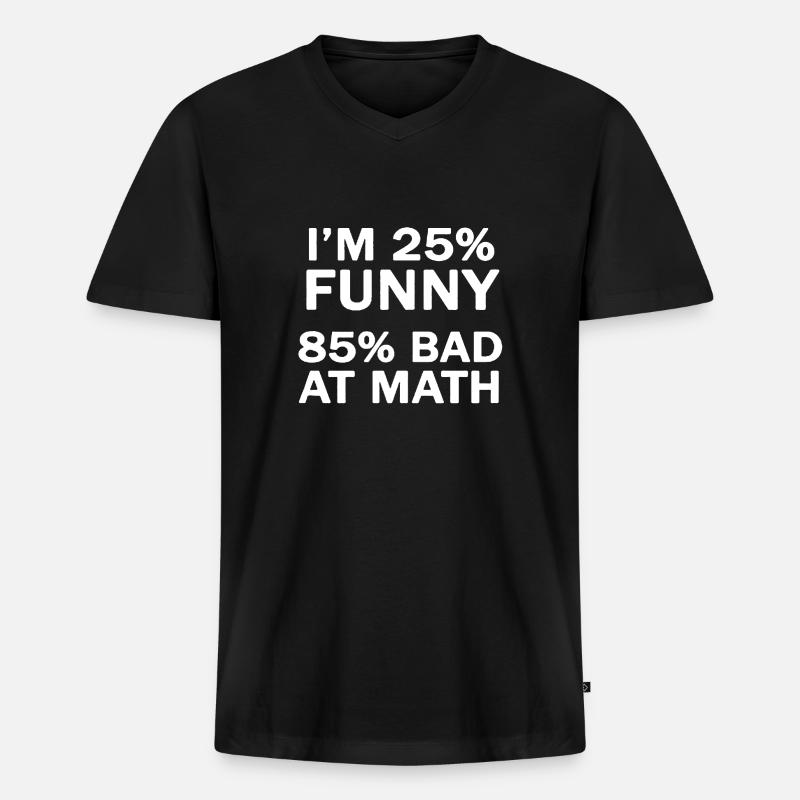 ich bin lustig - Männer Premium Bio T-Shirt mit V-Ausschnitt - Schwarz