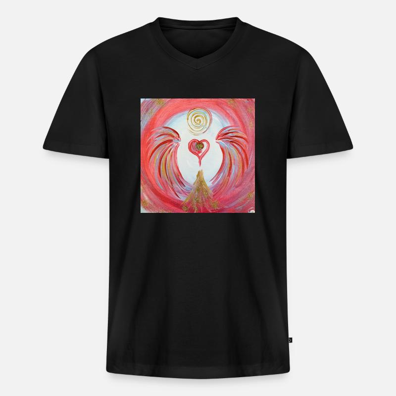Herzengel der Sichtbarkeit - Männer Premium Bio T-Shirt mit V-Ausschnitt - Schwarz