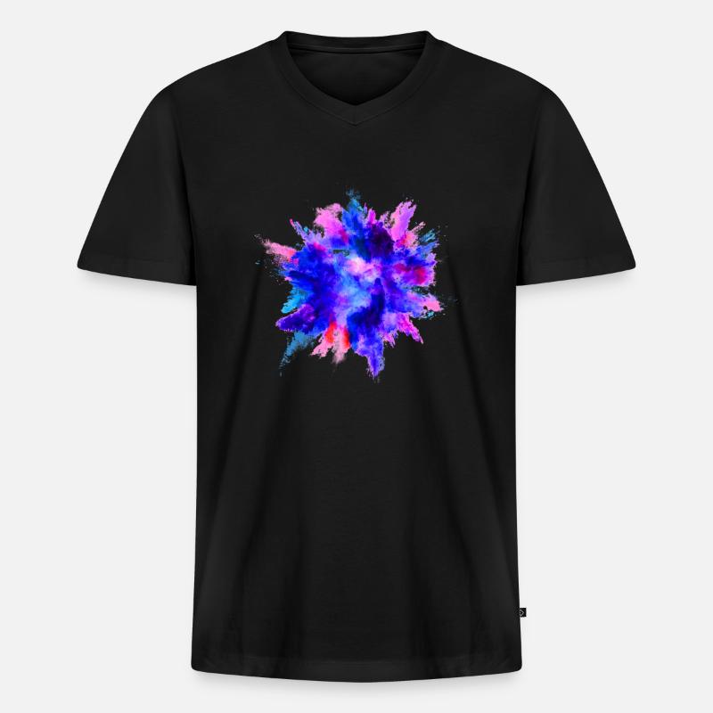 Graffiti - Männer Premium Bio T-Shirt mit V-Ausschnitt - Schwarz