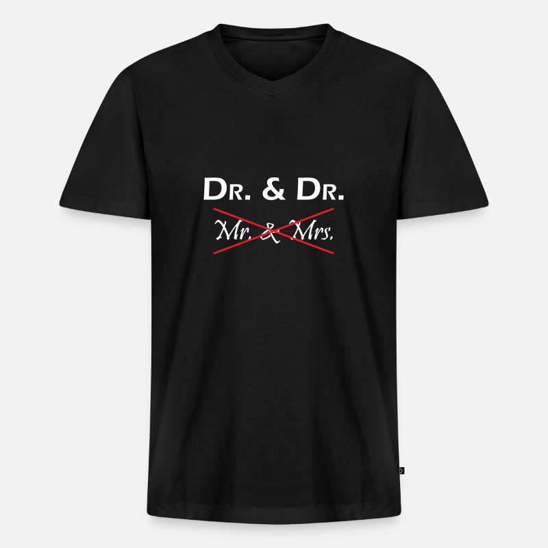 Dr Phd Student Geschenk - Männer Premium Bio T-Shirt mit V-Ausschnitt - Schwarz