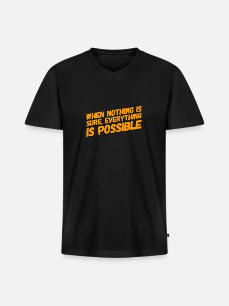 i am an optimist - Men's Premium Organic T-shirt with V-neck - black