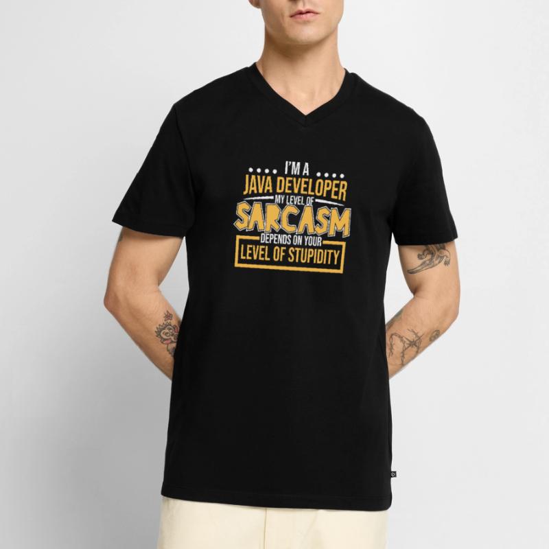 Java Developer Männer Premium Bio T-Shirt mit V-Ausschnitt