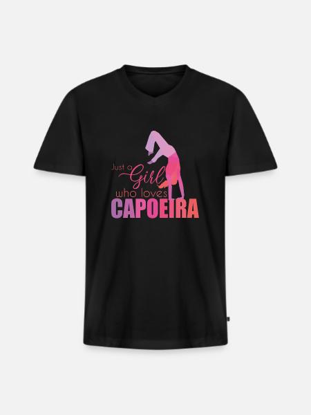 Capoeira - Men's Premium Organic T-shirt with V-neck - black