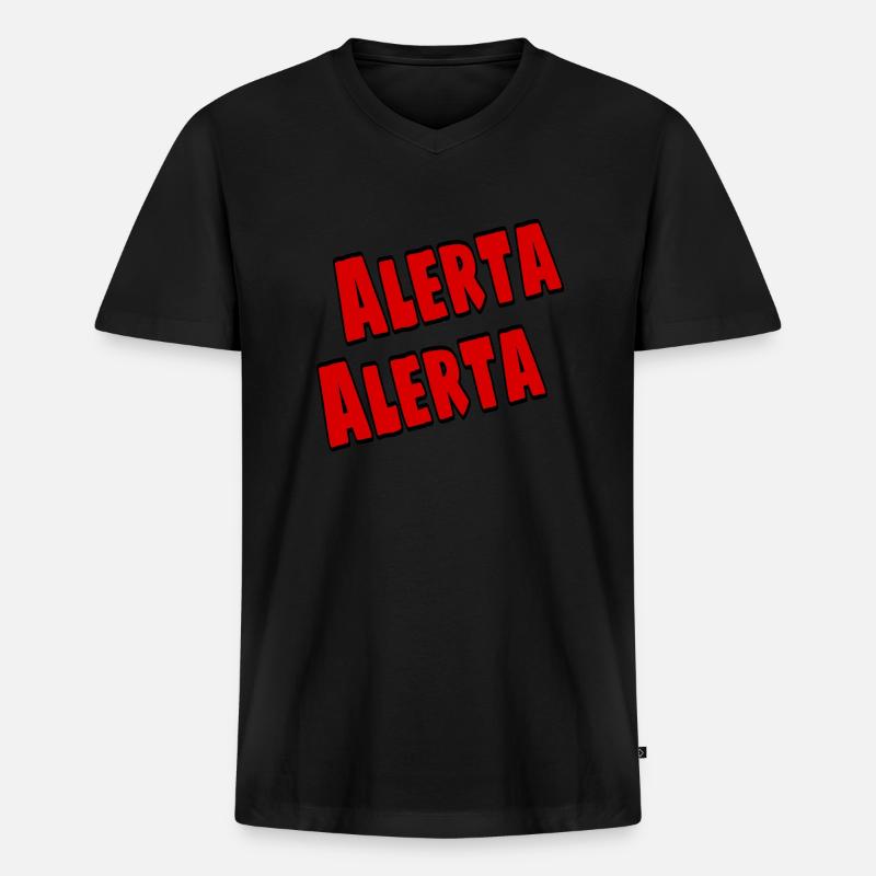 Antifa - Männer Premium Bio T-Shirt mit V-Ausschnitt - Schwarz