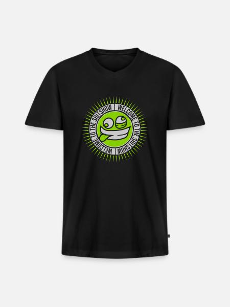 Face Crazy Shitshow - T-shirt encolure en V Premium bio Homme - noir
