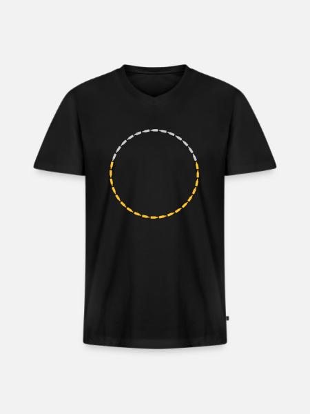 Circle frame beer bottles - Men's Premium Organic T-shirt with V-neck - black
