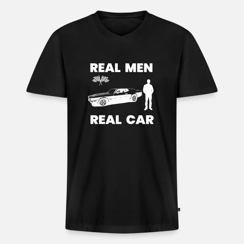 Auto - Männer Premium Bio T-Shirt mit V-Ausschnitt - Schwarz