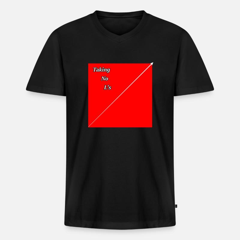 Taking no L's - Männer Premium Bio T-Shirt mit V-Ausschnitt - Schwarz