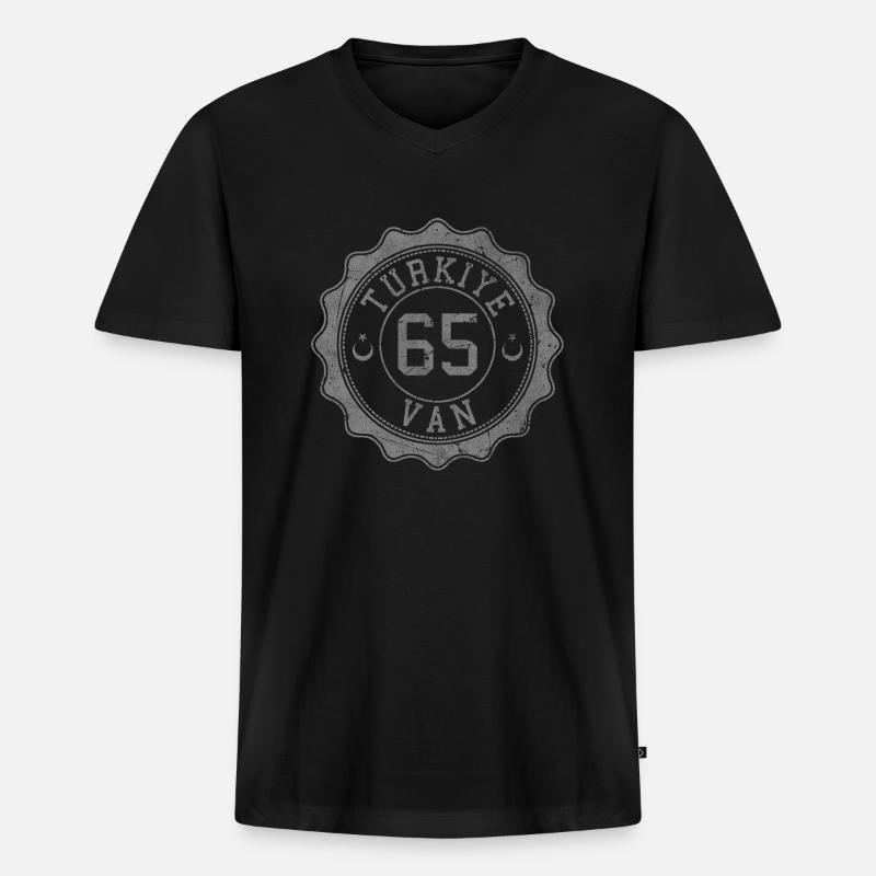 Van - Männer Premium Bio T-Shirt mit V-Ausschnitt - Schwarz