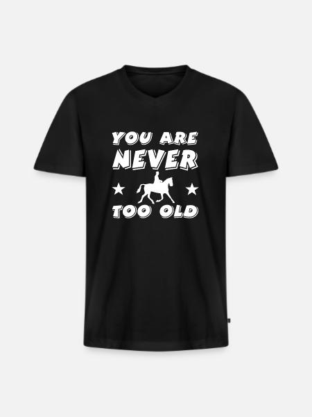 Horses - Men's Premium Organic T-shirt with V-neck - black
