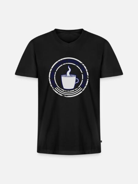 not talk to me - Men's Premium Organic T-shirt with V-neck - black