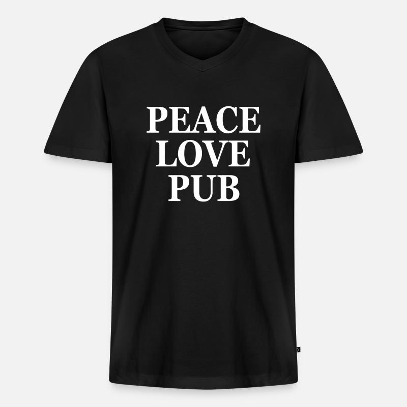 Kneipe - Männer Premium Bio T-Shirt mit V-Ausschnitt - Schwarz