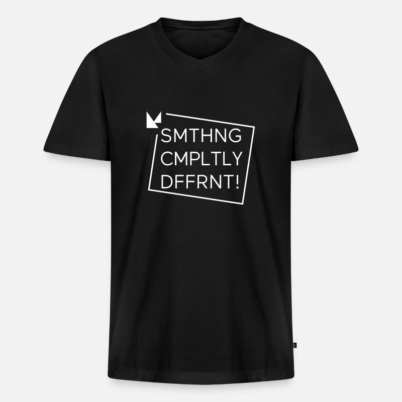 Something Completely Different - Männer Premium Bio T-Shirt mit V-Ausschnitt - Schwarz