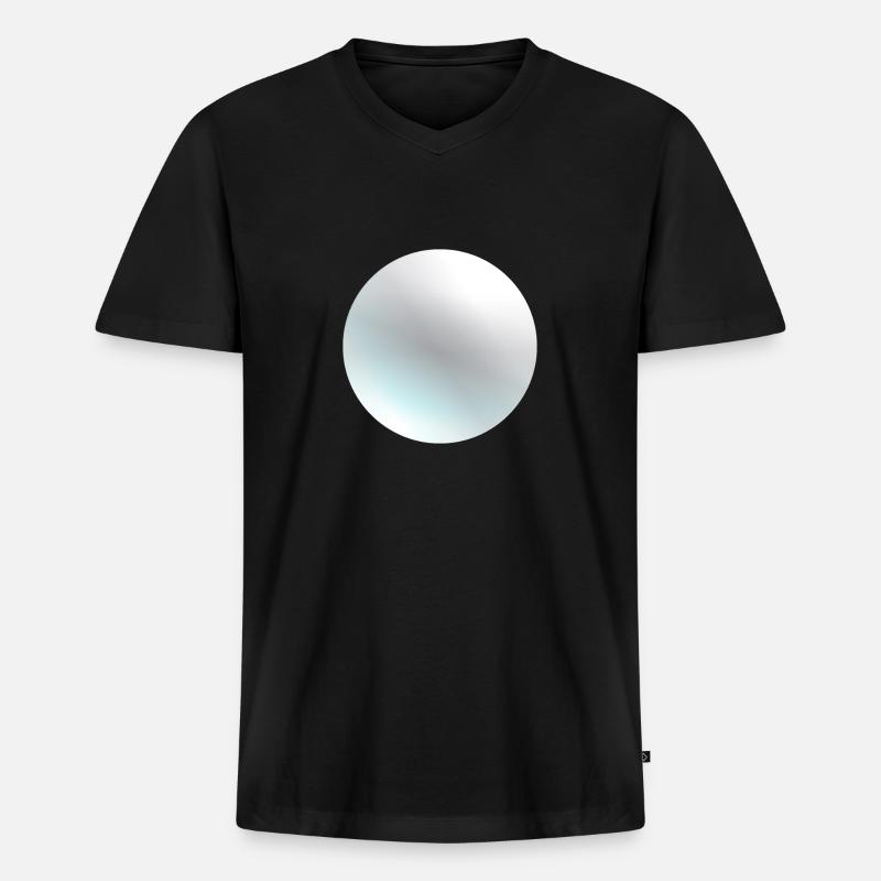 Der Planet Pluto - Männer Premium Bio T-Shirt mit V-Ausschnitt - Schwarz
