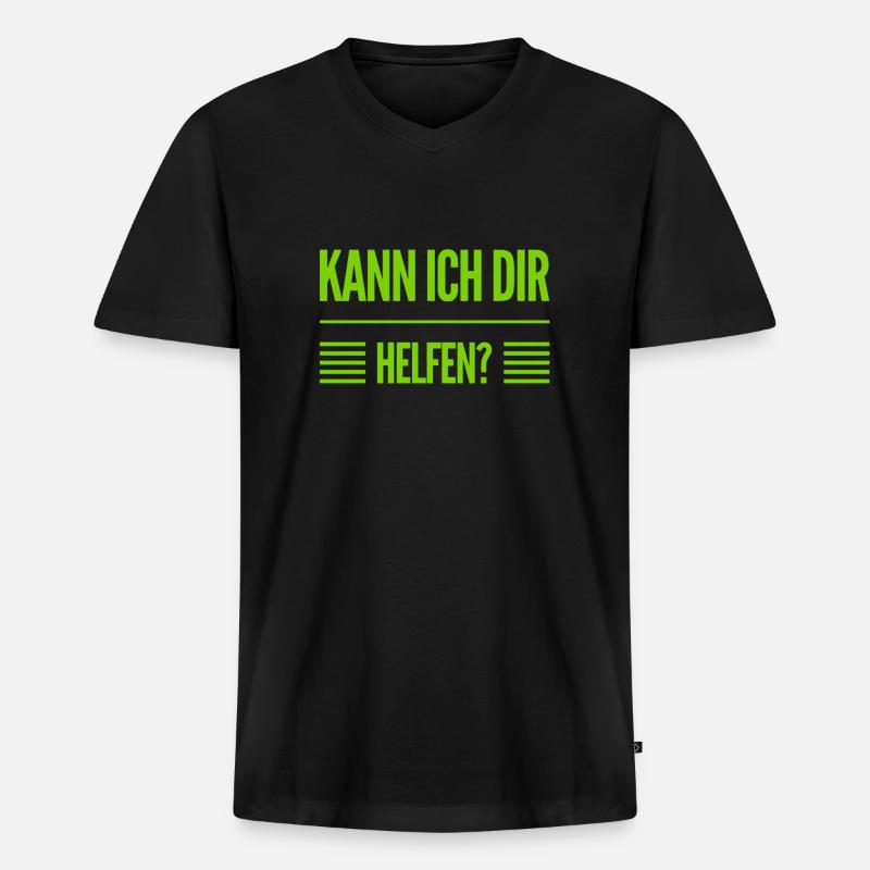 Was willst du? - Männer Premium Bio T-Shirt mit V-Ausschnitt - Schwarz
