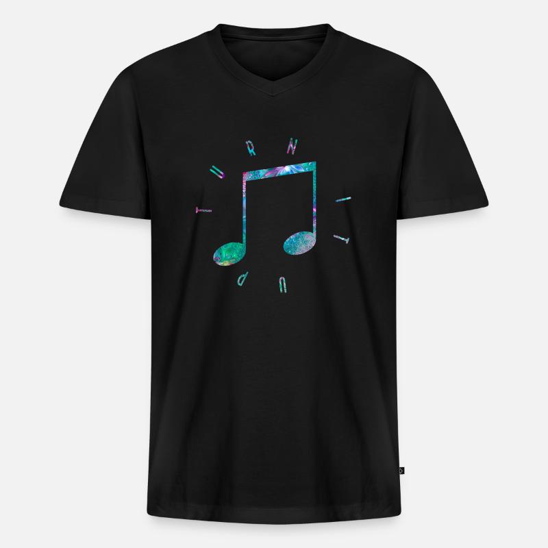 Drehen Sie auf - Männer Premium Bio T-Shirt mit V-Ausschnitt - Schwarz